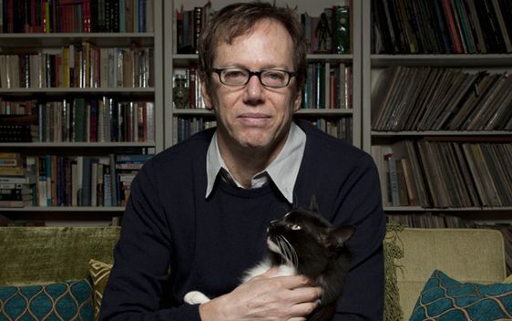 Robert Greene with his cat